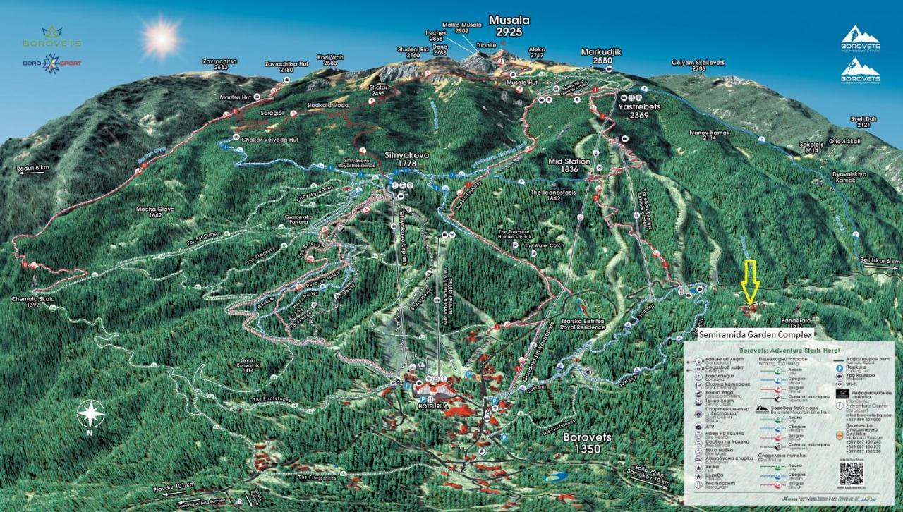 Borovets Ski&Spa Studio - Semiramida Garden A16 מראה חיצוני תמונה